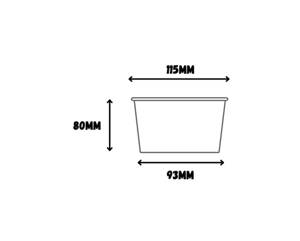 food tub dimensions