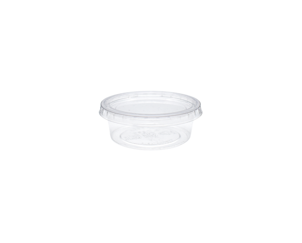 compostable portion cup with compostable lid