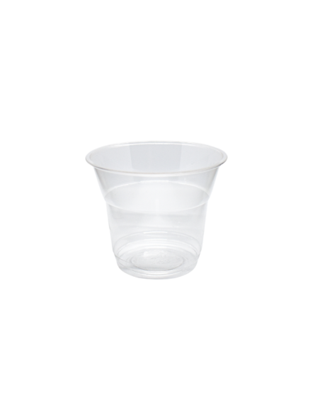 a small compostable clear coffee cup