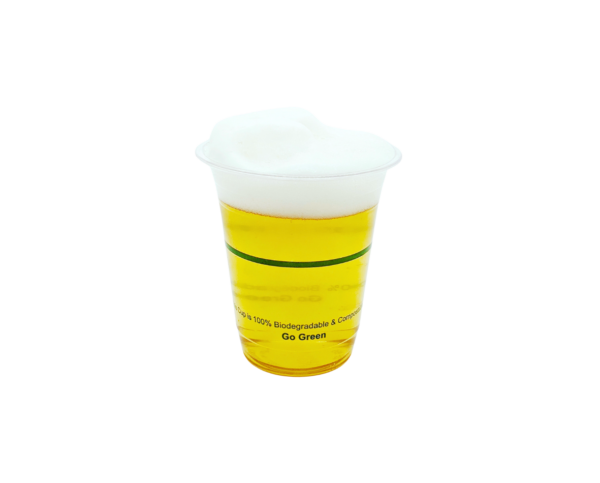 compostable cold cup with beer